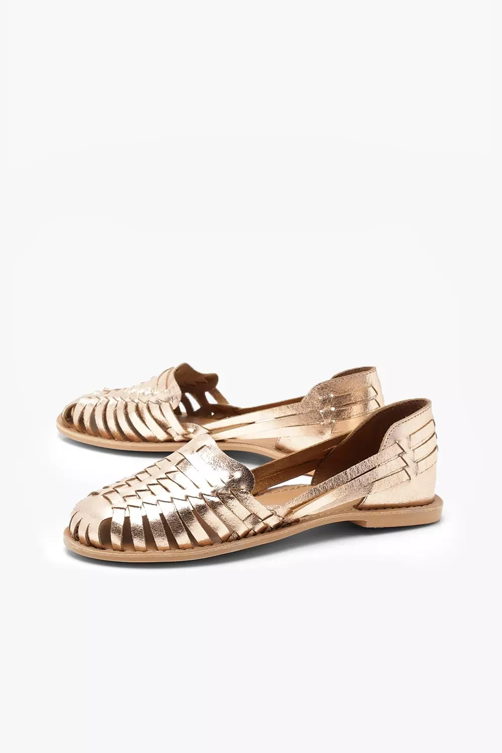 Leather woven best sale ballet flats